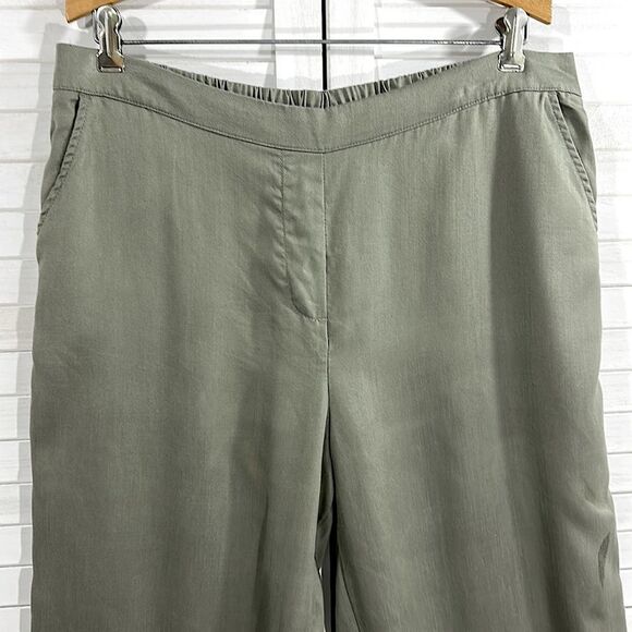 Chico’s Pants Size 2 (12) Green Crop Lightweight Flowy Lyocell * - Picture 6 of 13